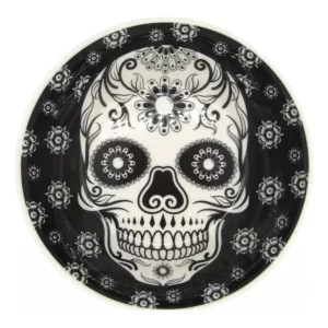 Plato Pozolero De 19cm. Calavera Negra