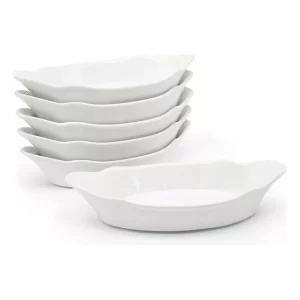 Plato Redondo Para Gratinar De Porcelana 15 Cm 6