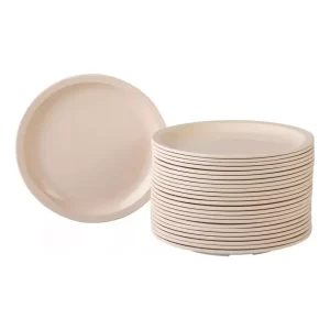 Plato Trinche Chico De Melamina 19 Cm. 24 Piezas Color Arena