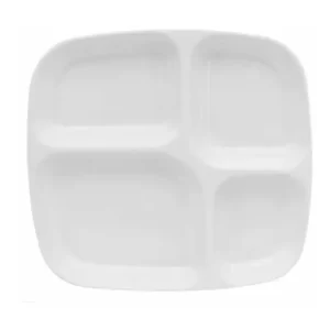 Platos Melamina División Blanca 6 Piezas