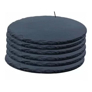 Platos Piedra Pizarra 30 Cm Redondos  10 Piezas