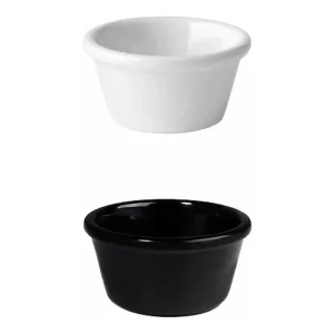 Ramekin Salsera 2 Oz / 60 Ml Premium Negro O Blanco 18 Pz