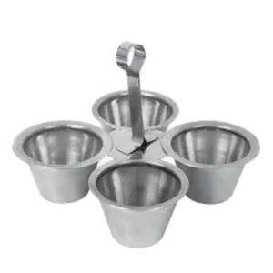 Salsera Cuádruple De Acero Inoxidable Restaurante 30 Piezas