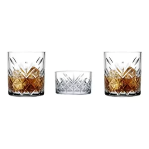Set 3 Vasos Whisky Facetado Timeless Pettish Online Vc