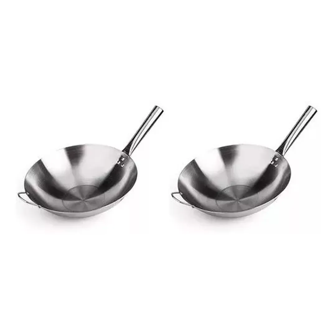 set-de-2-sartenes-wok-acero-inoxidable-36-cm