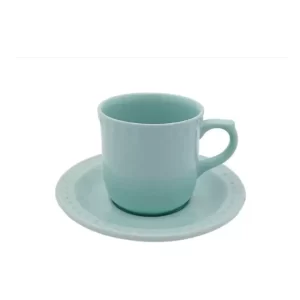 Taza Y Plato Turquesa Sta Anita Mauve 4 Personas 8 Piezas
