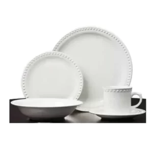 Vajilla Blanca Mauve Cinsa 12  Personas